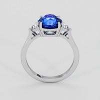 3.09 Ct. Blue Sapphire Ring, 10K White Gold 3