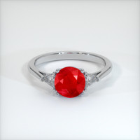 1.15 Ct. Ruby Ring, 14K White Gold 1