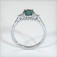 1.71 Ct. Bluish Green Sapphire Ring, 14K White Gold 3