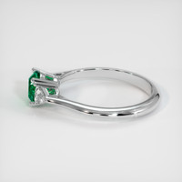 0.61 Ct. Emerald Ring, 18K White Gold 4