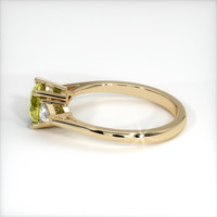 1.17 Ct. Greenish Yellow Sapphire Ring, 14K Yellow Gold 4