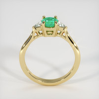 0.52 Ct. Emerald Ring, 18K Yellow Gold 3