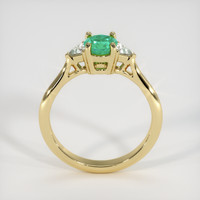 0.56 Ct. Emerald Ring, 18K Yellow Gold 3