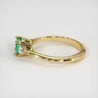 0.56 Ct. Emerald Ring, 18K Yellow Gold 4