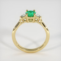 0.55 Ct. Emerald Ring, 18K Yellow Gold 3