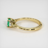 0.55 Ct. Emerald Ring, 18K Yellow Gold 4