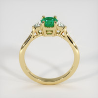 0.66 Ct. Emerald Ring, 18K Yellow Gold 3