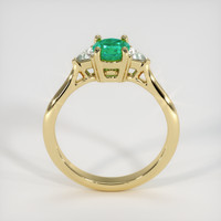 0.57 Ct. Emerald Ring, 18K Yellow Gold 3
