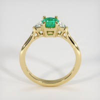 0.60 Ct. Emerald Ring, 18K Yellow Gold 3