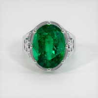 8.76 Ct. Emerald Ring, Platinum 950 1