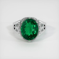 4.54 Ct. Emerald Ring, Platinum 950 1