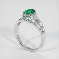0.76 Ct. Emerald Ring, Platinum 950 2