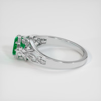 0.74 Ct. Emerald Ring, Platinum 950 4