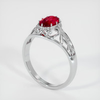 1.00 Ct. Ruby Ring, Platinum 950 2