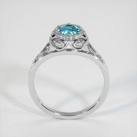 1.10 Ct. Greenish Blue Sapphire Ring, Platinum 950 3