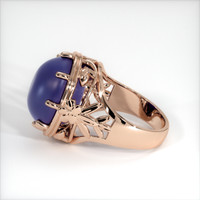23.63 Ct. Greyish Blue Sapphire Ring, 18K Rose Gold 4