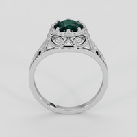 1.47 Ct. Bluish Green Sapphire Ring, Silver 3