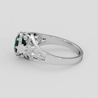 1.47 Ct. Bluish Green Sapphire Ring, Silver 4