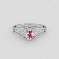0.58 Ct. Pink Sapphire Ring, Silver 1