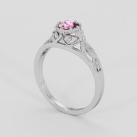 0.58 Ct. Pink Sapphire Ring, Silver 2