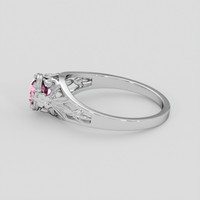 0.58 Ct. Pink Sapphire Ring, Silver 4