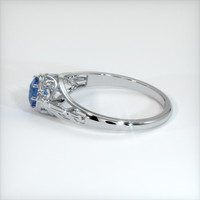0.75 Ct. Blue Sapphire Ring, 10K White Gold 4