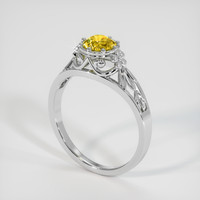 0.91 Ct. Bi Color Sapphire Ring, 10K White Gold 2