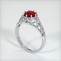 1.51 Ct. Purplish Red Ruby Ring, 10K White Gold 2