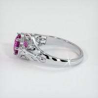 2.07 Ct. Purplish Pink Sapphire Ring, 10K White Gold 4