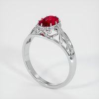 1.00 Ct. Ruby Ring, 14K White Gold 2