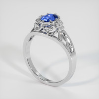 1.27 Ct. Blue Sapphire Ring, 14K White Gold 2