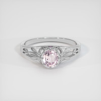 0.58 Ct. Pink Sapphire Ring, 14K White Gold 1