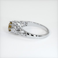 0.76 Ct. Yellowish Orange Sapphire Ring, 14K White Gold 4