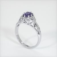 0.86 Ct. Purple Sapphire Ring, 14K White Gold 2