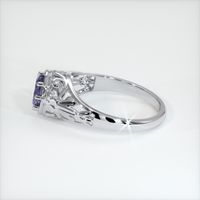 0.86 Ct. Purple Sapphire Ring, 14K White Gold 4