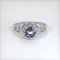 0.74 Ct. Purple Sapphire Ring, 14K White Gold 1