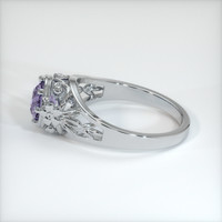 0.74 Ct. Sapphire Ring, 14K White Gold 4
