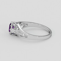 0.48 Ct. Purple Sapphire Ring, 14K White Gold 4