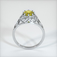 0.80 Ct. Greenish Yellow Sapphire Ring, 14K White Gold 3