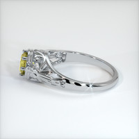 0.80 Ct. Greenish Yellow Sapphire Ring, 14K White Gold 4