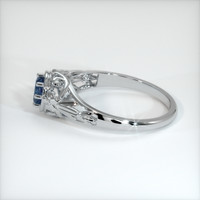 0.62 Ct. Sapphire Ring, 18K White Gold 4