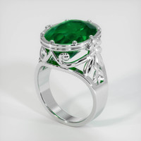8.76 Ct. Emerald Ring, 18K White Gold 2