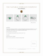 Emerald Ring 1.37 Ct., 18K White Gold Appraisal