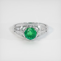 1.37 Ct. Emerald Ring, 18K White Gold 1