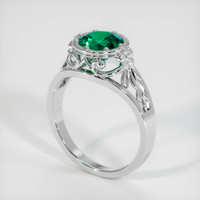 1.23 Ct. Emerald Ring, 18K White Gold 2