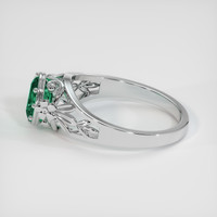 0.76 Ct. Emerald Ring, 18K White Gold 4
