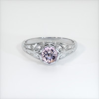 0.72 Ct. Sapphire Ring, 18K White Gold 1