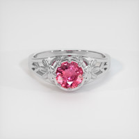 1.07 Ct. Padparadscha Sapphire Ring, 18K White Gold 1