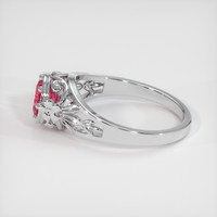1.07 Ct. Padparadscha Sapphire Ring, 18K White Gold 4