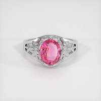 2.02 Ct. Sapphire Ring, 18K White Gold 1